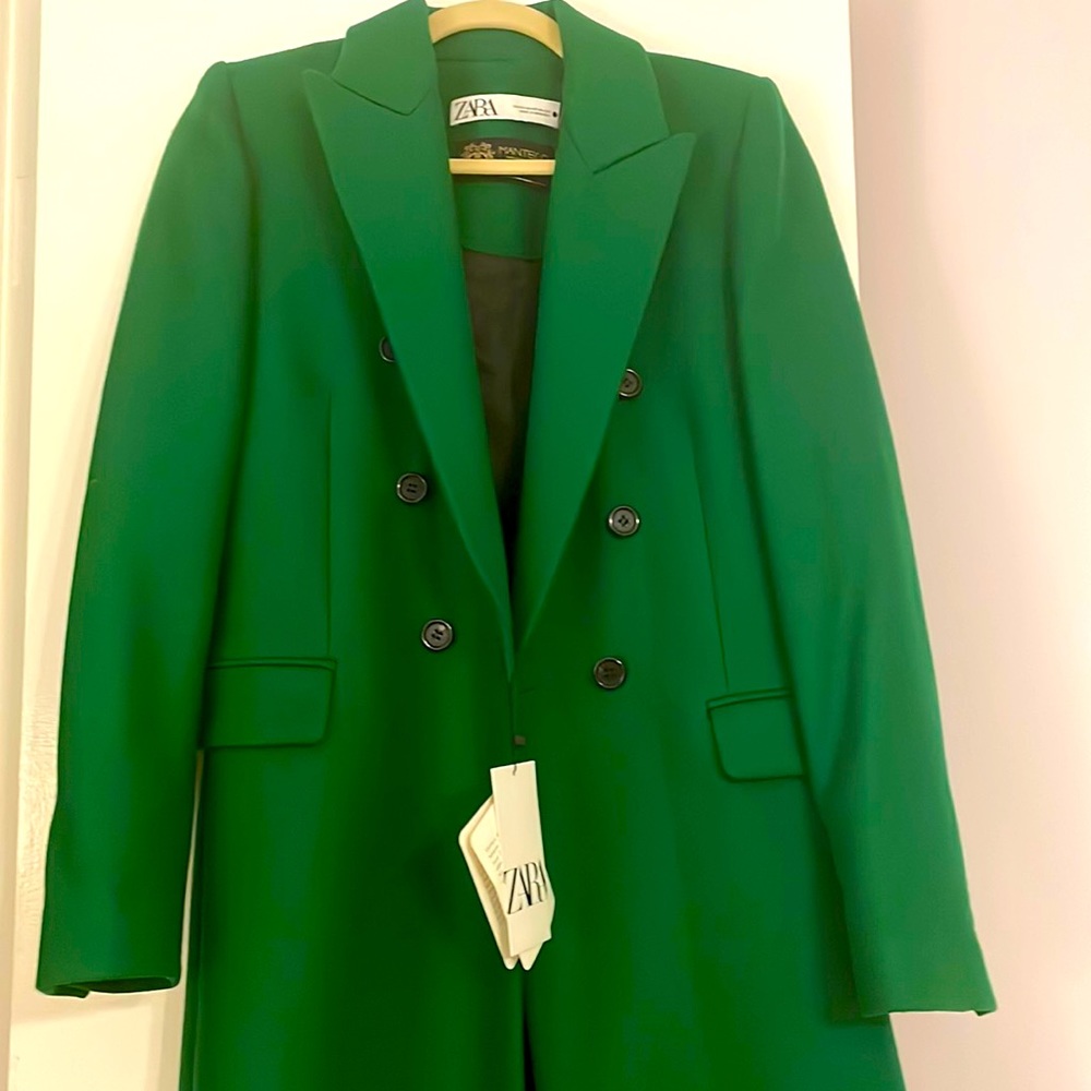 NWT Zara green coat size XS!